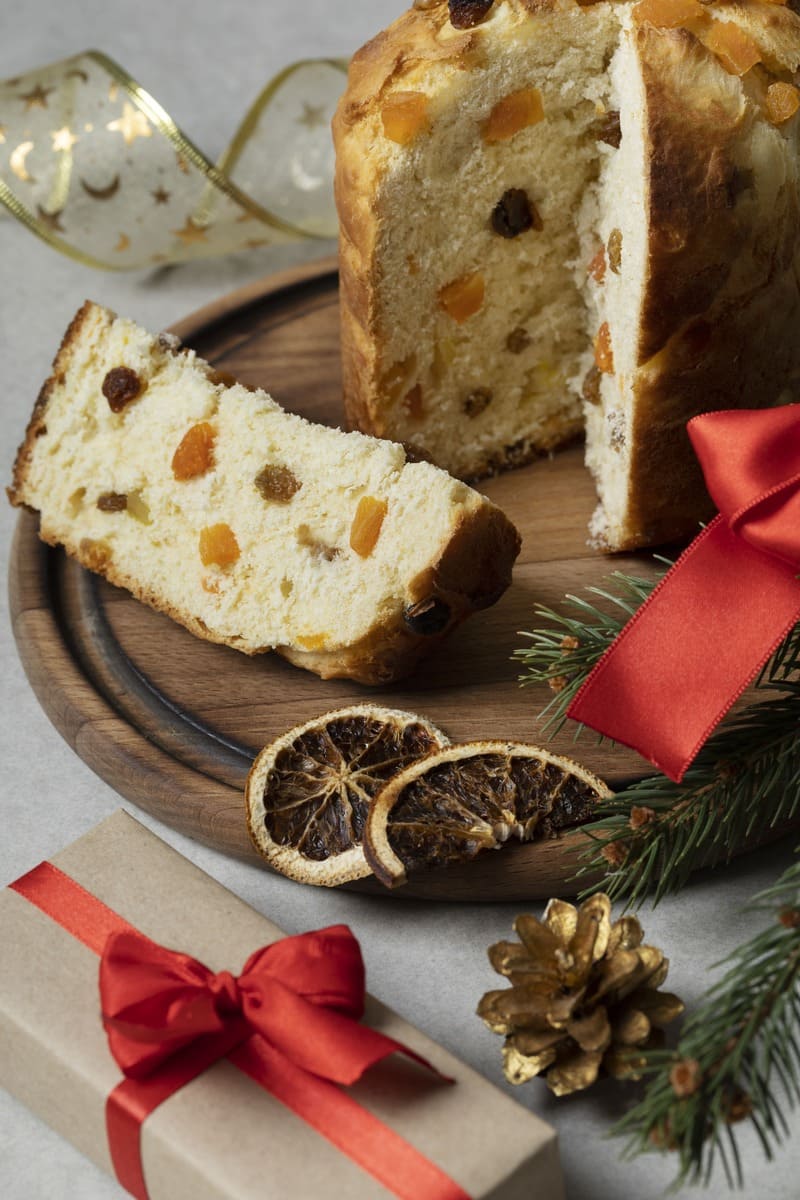 high angle panettone gifts